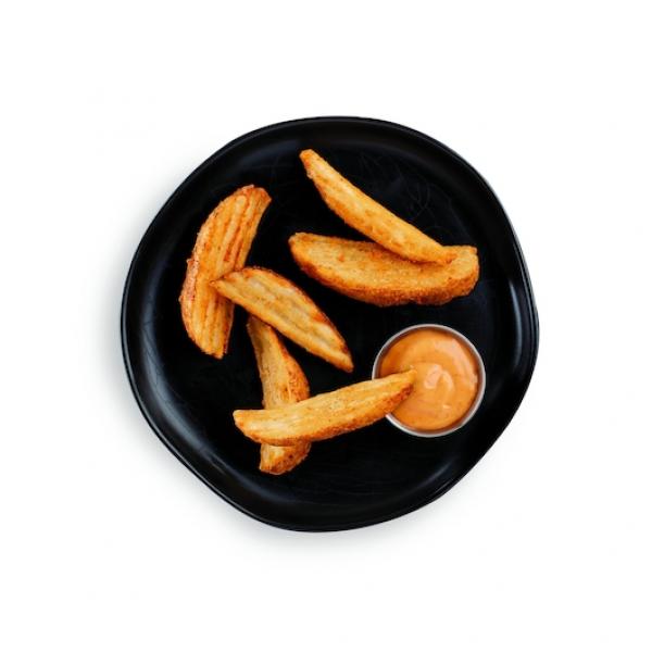 Mccain Route Cut Deli Crinkle Wedges Xs 5 Pound Each - 36 Per Case.