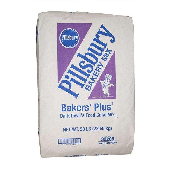 Pillsbury™ Bakers' Plus™ Cake Mix Darkdevil's Food 50 Pound Each - 1 Per Case.