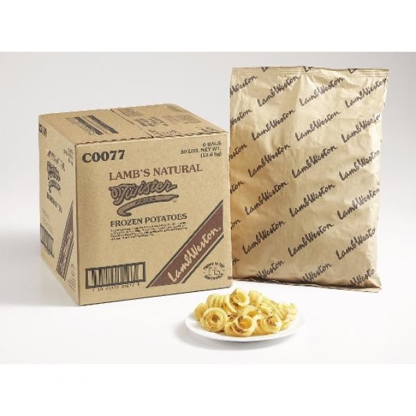 Twister® Fries Skin On Frozen French Friedpotatoes 5 Pound Each - 6 Per Case.