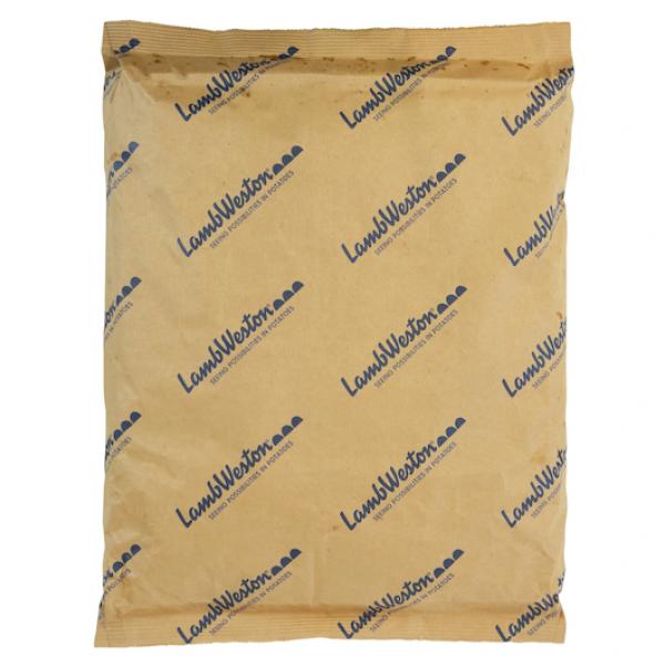 6" Thin Regular Cut Frozen French Fried Potatoes 5 Pound Each - 6 Per Case.