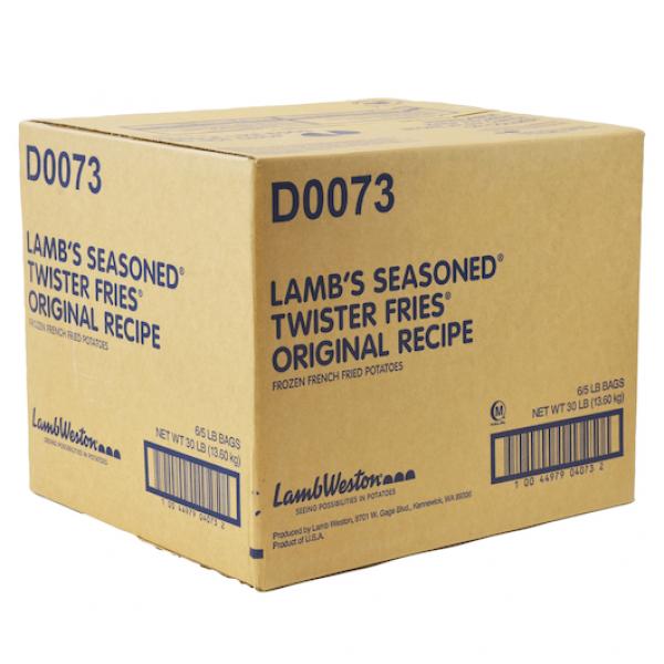 6" Thin Regular Cut Frozen French Fried Potatoes 5 Pound Each - 6 Per Case.