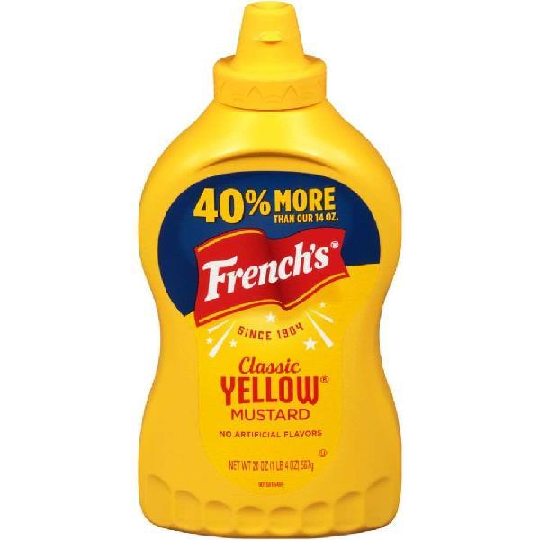 French's Yellow Mustard 20 Ounce Size - 12 Per Case.