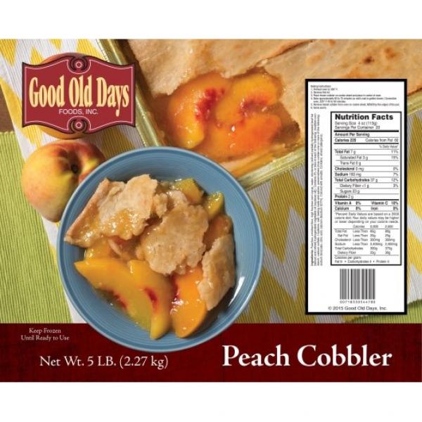 Peach Cobbler 5 Pound Each - 2 Per Case.