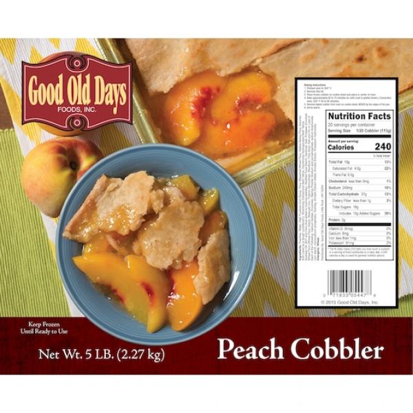 Peach Cobbler 5 Pound Each - 4 Per Case.