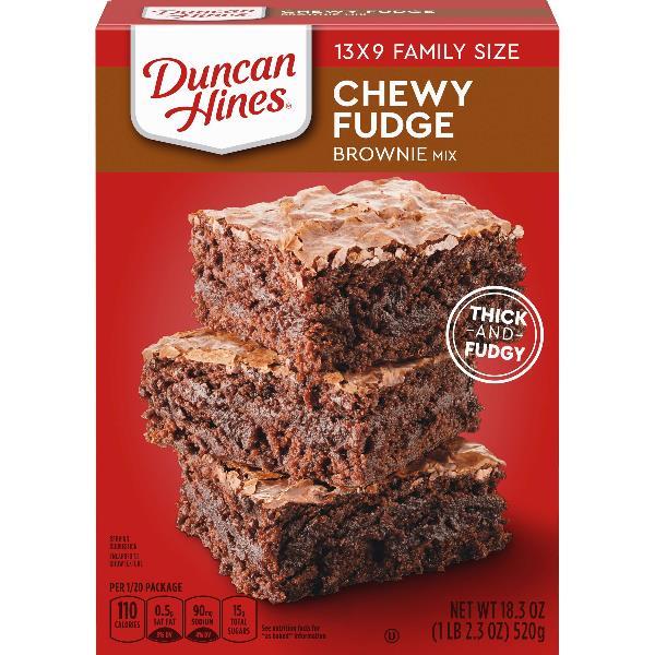 Duncan Hines Chewy Fudge Brownie Mix 18.3 Ounce Size - 12 Per Case.