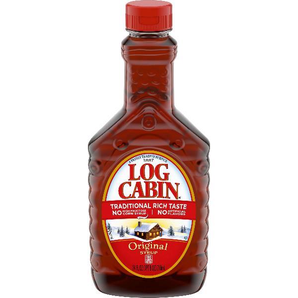 Log Cabin Original Syrup For Pancakes And Waffles 24 Fluid Ounce - 12 Per Case.