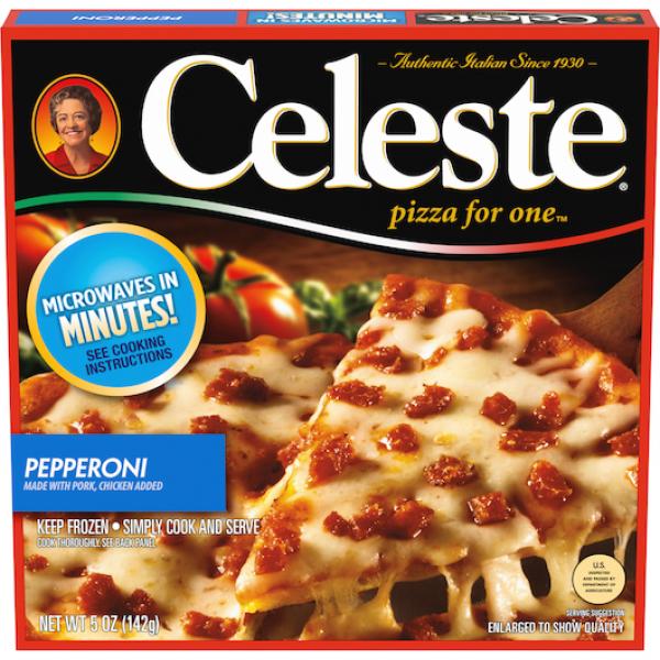 Pizza For One Celeste Pepperoni 5 Ounce Size - 12 Per Case.