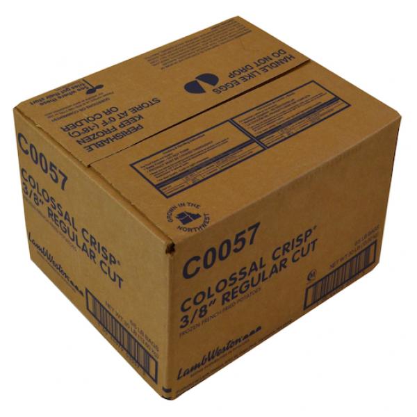 8" Regular Cut Frozen Potatoes 5 Pound Each - 6 Per Case.