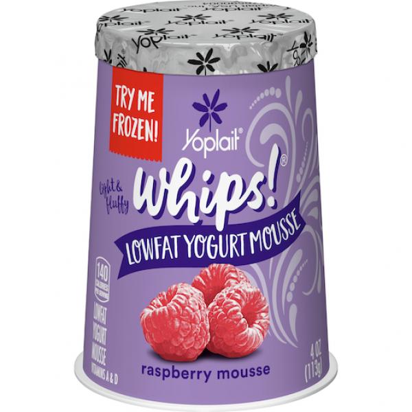 Yoplait® Whips® Yogurt Mousse Single Serve Cup Raspberry Mousse 4 Ounce Size - 12 Per Case.