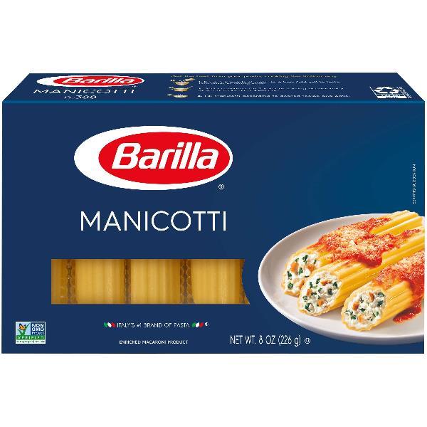 Manicotti Barilla USA 8 Ounce Size - 12 Per Case.