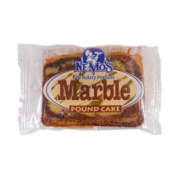 Cake Slices Marble Cake 2 Ounce Size - 36 Per Case.