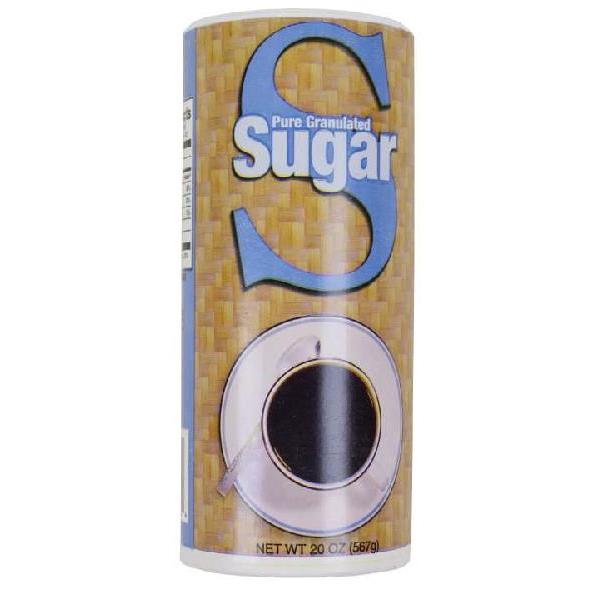 Sugar Foods Sugar Canister 20 Ounce Size - 24 Per Case.