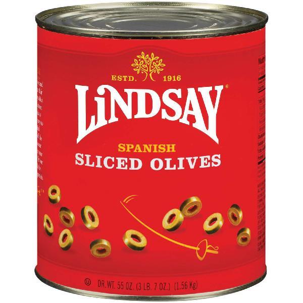Lindsay Sliced Green Wo Pimento 55 Ounce Size - 6 Per Case.