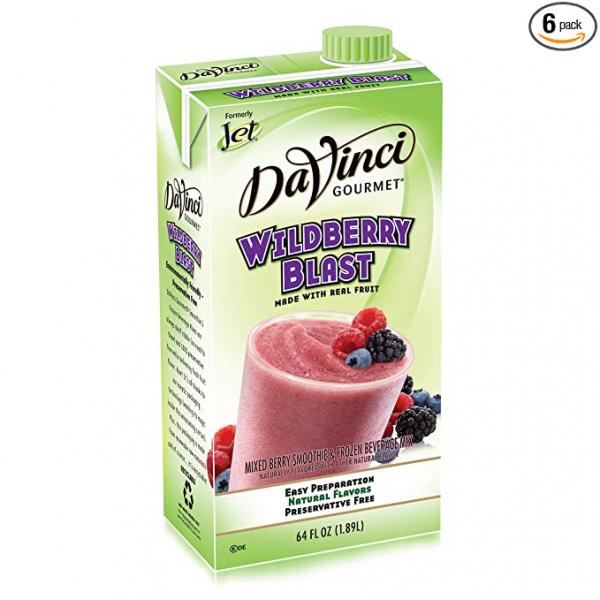 Davinci Gourmet Beverage Wildberry Blast Smoothie Mix 64 Fluid Ounce - 6 Per Case.