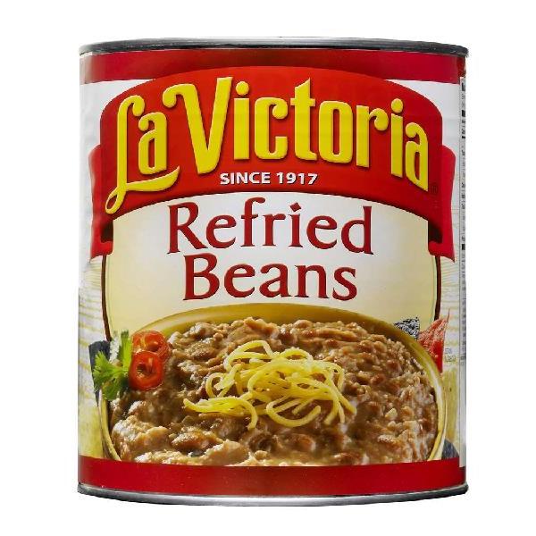 La Victoria Refried Beans 112 Ounce Size - 6 Per Case.