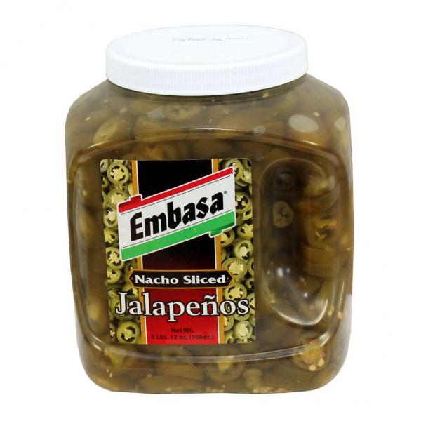 Embasa Nacho Sliced Jalapenos 108 Ounce Size - 4 Per Case.