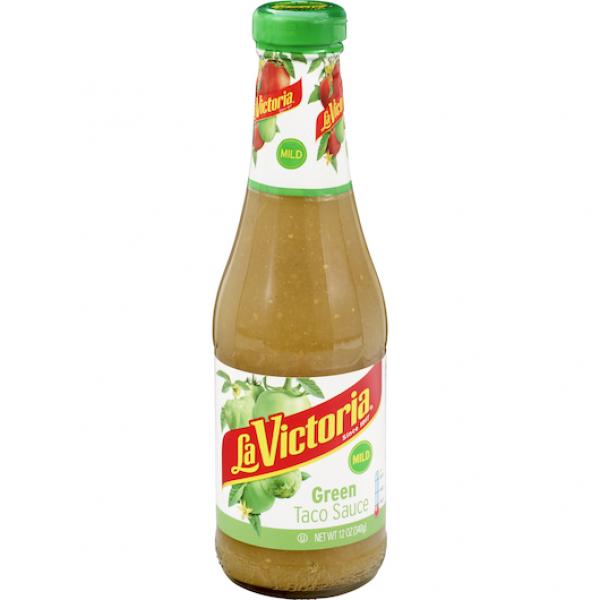 La Victoria Green Taco Sauce Mild 8 Ounce Size - 12 Per Case.
