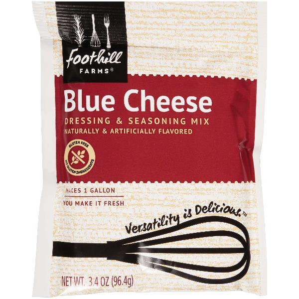 Foothill Farms Blue Cheese Dressing & Seasoning Mix 3.4 Ounce Size - 18 Per Case.