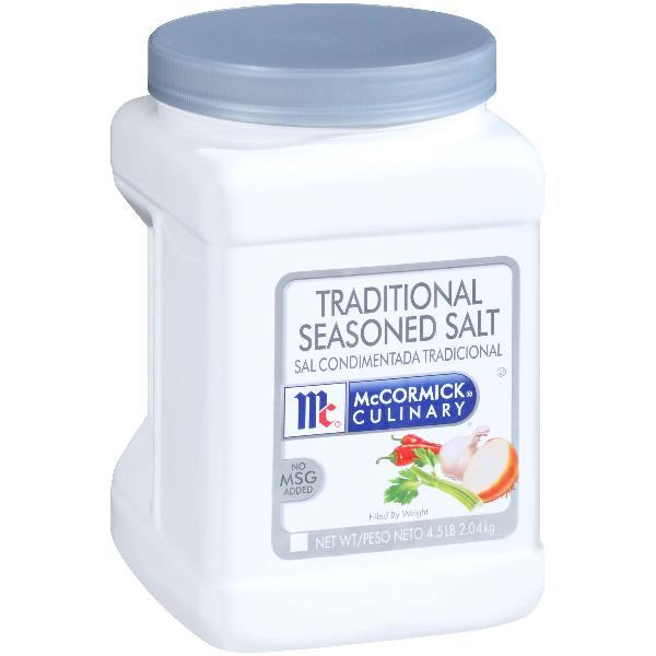 Mccormick Culinary Traditional Seasoned Salt 4.5 Pound Each - 2 Per Case.