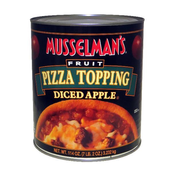 Musselman's Fruit Pizza Topping Diced Apple Cans 114 Ounce Size - 6 Per Case.