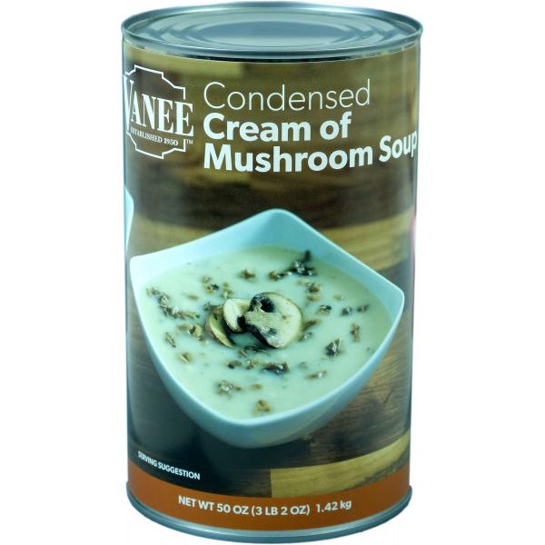 Condensed Cream Of Mushroom Soup 50 Ounce Size - 12 Per Case.