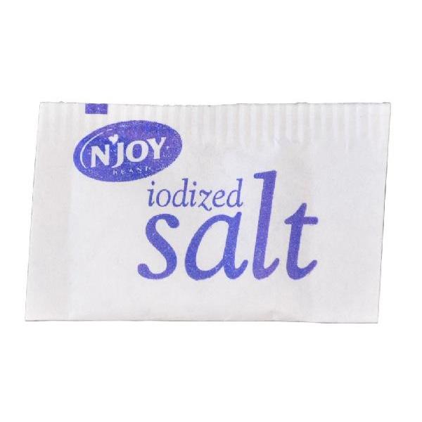 N'joy Salt Packets 0.5 Grams Each - 6000 Per Case.