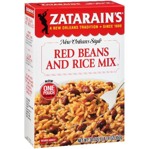 Zatarain's Red Beans & Rice Mix 30 Ounce Size - 8 Per Case.