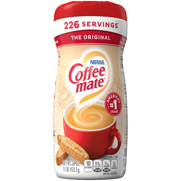 Nestle Coffee Mate Creamer Original Powder 16 Ounce Size - 12 Per Case.