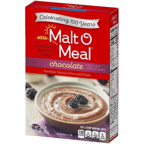 Chocolate Malt-O-Meal 28 Ounce Size - 12 Per Case.