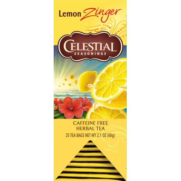 Celestial Seasonings Food Service Lemon Zinger Herb Tea 25 Each - 6 Per Case.