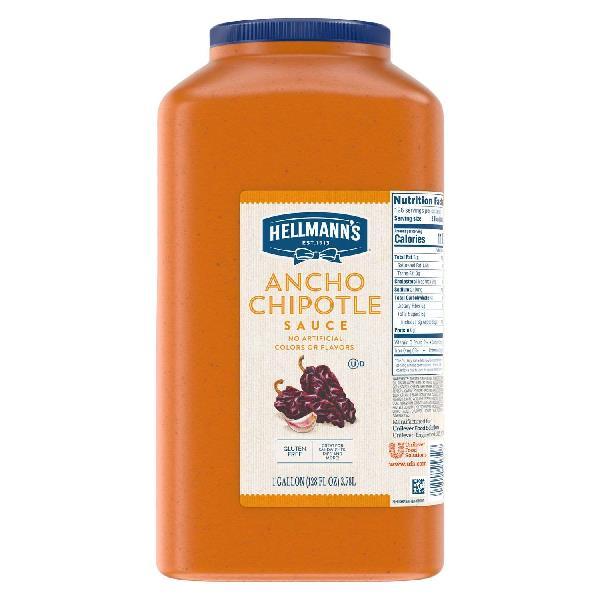 Hellmann's Dressingscondiments Real Ancho Chipotle Sauce Jugs Ga 1 Gallon - 2 Per Case.