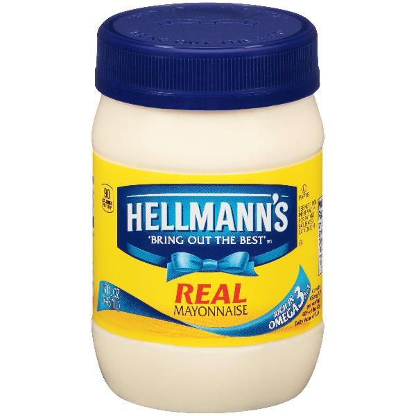 Hellmann's Mayonnaise Real 15 Fluid Ounce - 12 Per Case.