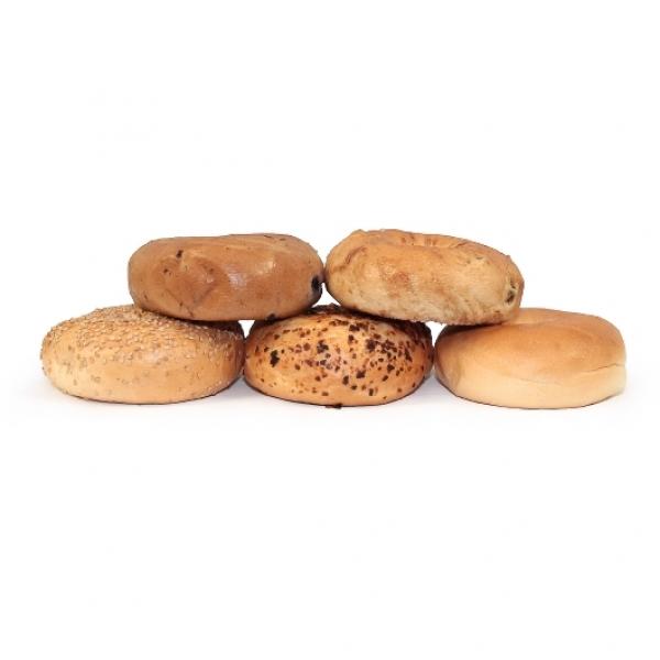 Bagel Variety Clean Parbaked Unsliced 4 Ounce Size - 72 Per Case.