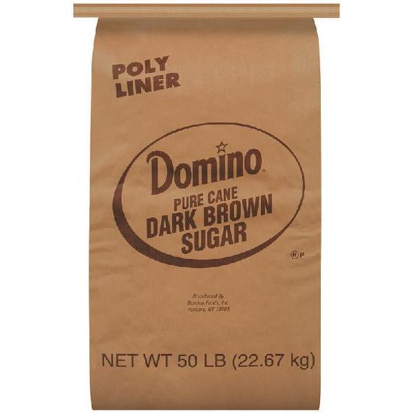 Domino Cane Sugar Medium Brown 50 Pound Each - 1 Per Case.