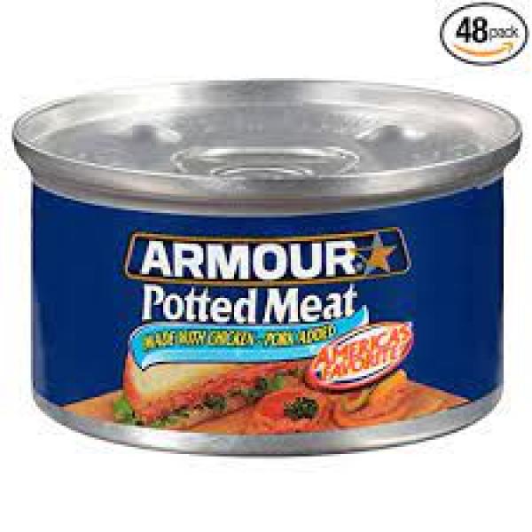 Amour Star Potted Meat Canned Meat 3 Ounce Size - 48 Per Case.