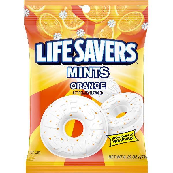 Life Savers Orangemints Peg 6.25 Ounce Size - 12 Per Case.