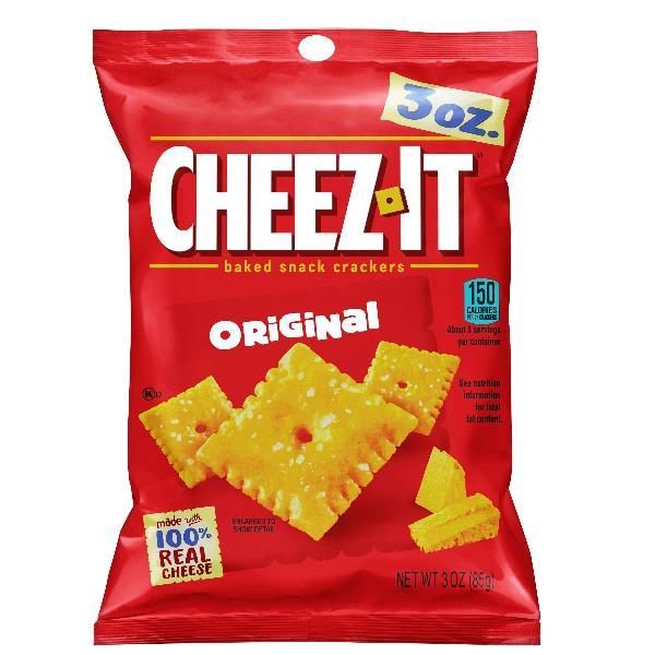 Kellogg's Cheez-It Original Crackers, 3 Ounces - 60 Per Case.