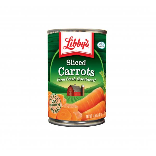 Libby Medium Sliced Carrots 14.5 Ounce Size - 24 Per Case.