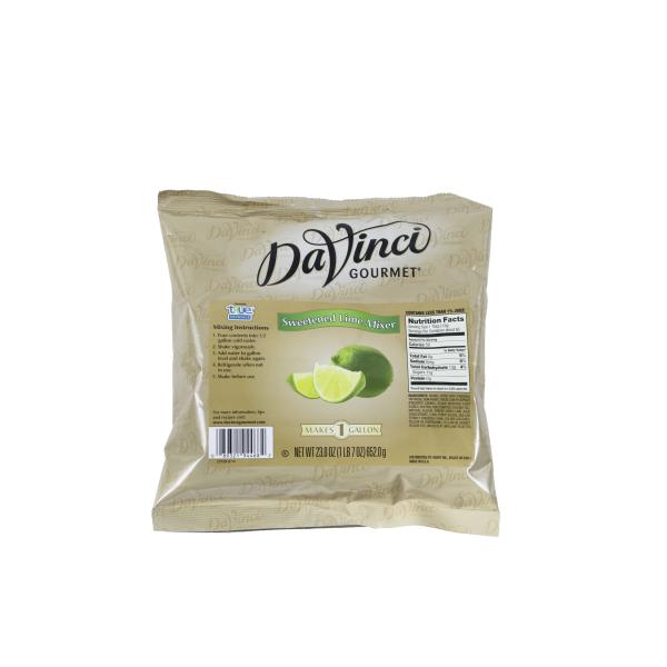 Davinci Gourmet Sweetened Lime Dry Mixer 23 Ounce Size - 12 Per Case.