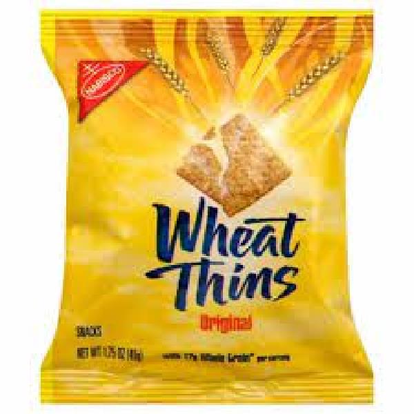 Nabisco Wheat Thins 1.75 Ounce Size - 72 Per Case.