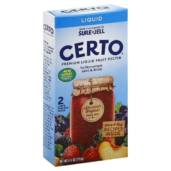 Certo Pectin Fruit Liquid Certo, 6 Fluid Ounce - 16 Per Case.
