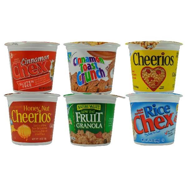 General Mills Cereal Goodness Variety Single Serve Cup 1.89 Ounce Size - 60 Per Case.