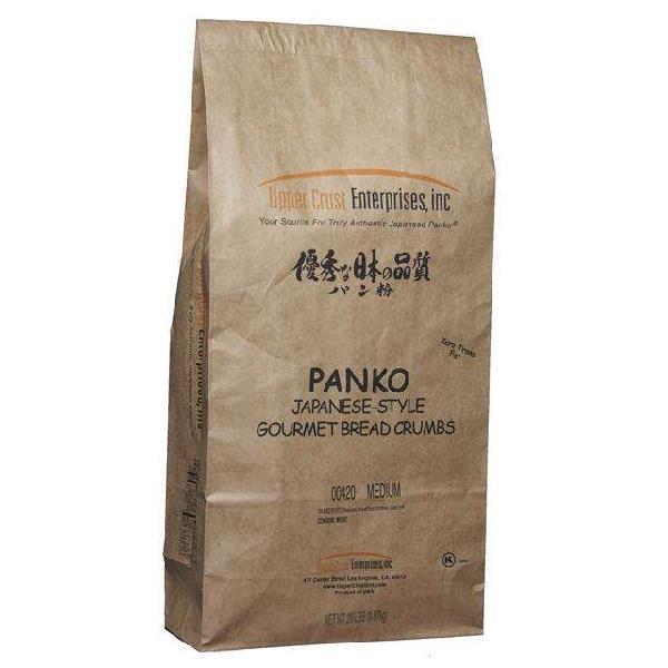 Panko Medium Grind Authentic Japanese Bread Crumbs Trans Fat Non Gmo Bag 20 Pound Each - 1 Per Case.