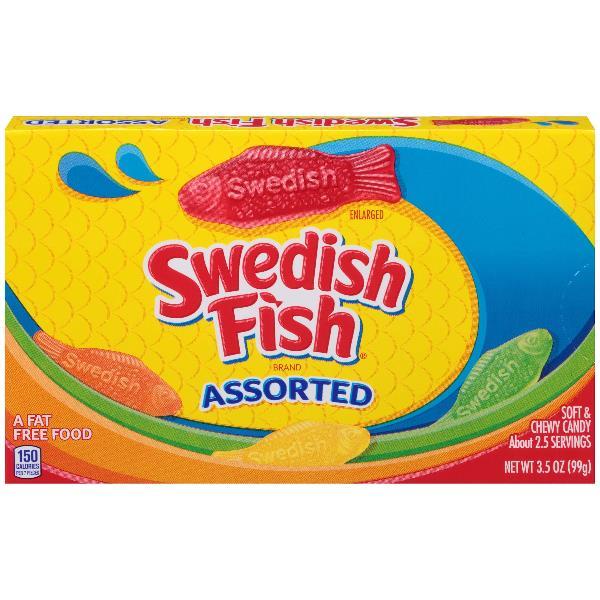 Swedish Fish Assorted Box 3.5 Ounce Size - 12 Per Case.