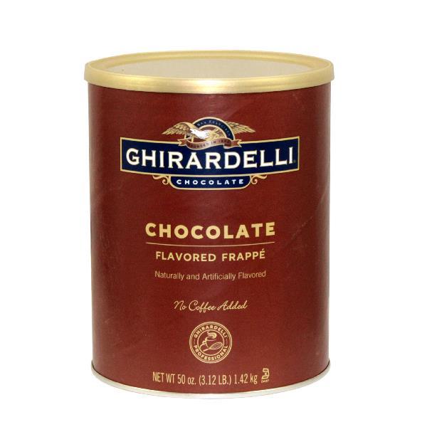 Ghirardelli Chocolate Flavor Frappe Mix Can 3.12 Pound Each - 6 Per Case.