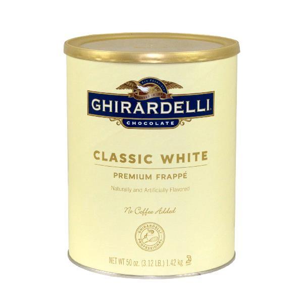 Ghirardelli Frappe Classic Classic White Can 3.12 Pound Each - 6 Per Case.