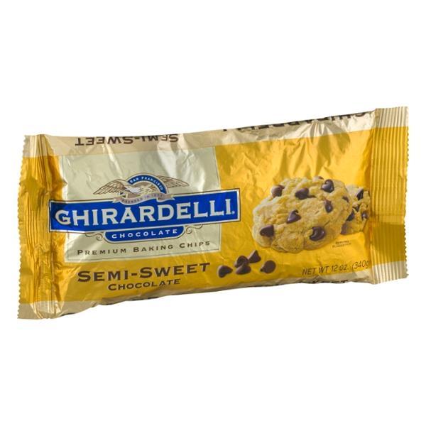 Ghirardelli Chips Semi Sweet Chocolate 12 Ounce Size - 12 Per Case.