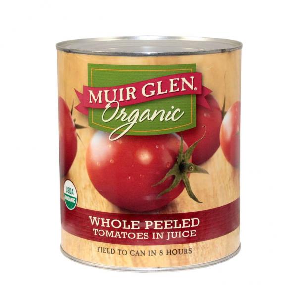 Muir Glen™ Organic Canned Vegetables Bulkwhole Peeled Tomatoes 102 Ounce Size - 6 Per Case.
