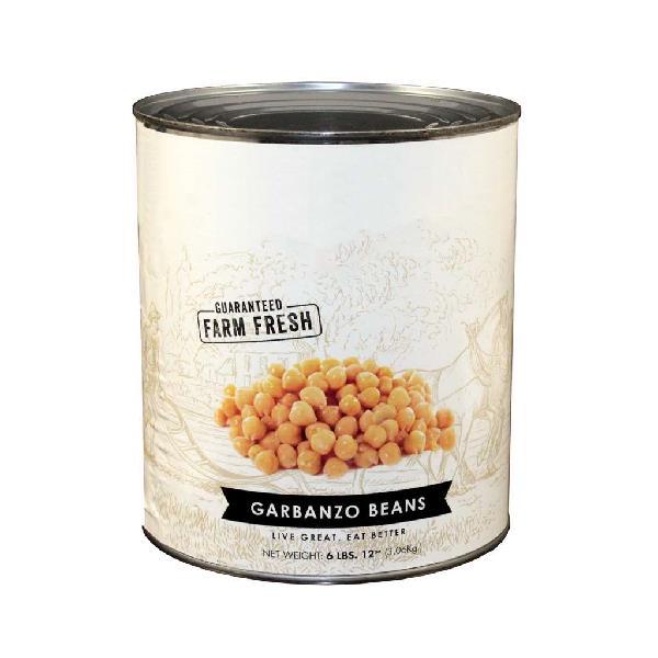 Commodity Beans Fancy Garbanzo Chickpeas 110 Ounce Size - 6 Per Case.