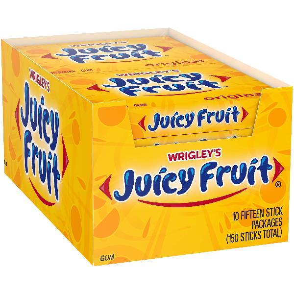 Juicy Fruit Sticks 15 Piece - 120 Per Case.